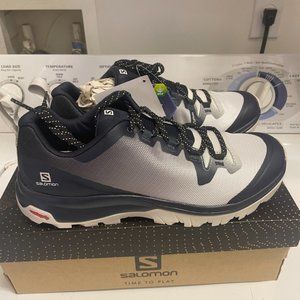 Salomon Womens Vaya Size 8.5 Hiking Sneakers 413017 Lunar Rock Night Sky NIB